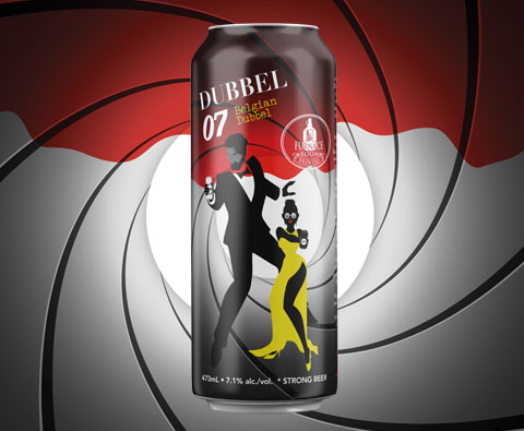a can of Dubbel 07 strong beer