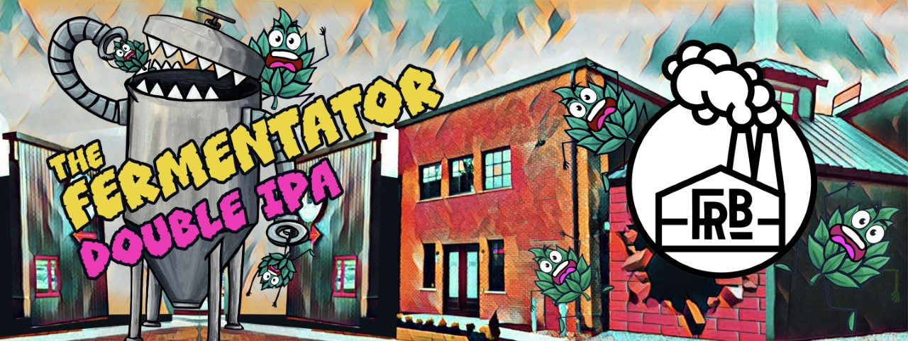 A banner on the fermentator double IPA